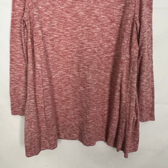 Madewell Space-Dye Blush Pink Open Front Long Cardigan Size Medium - Picture 8 of 12